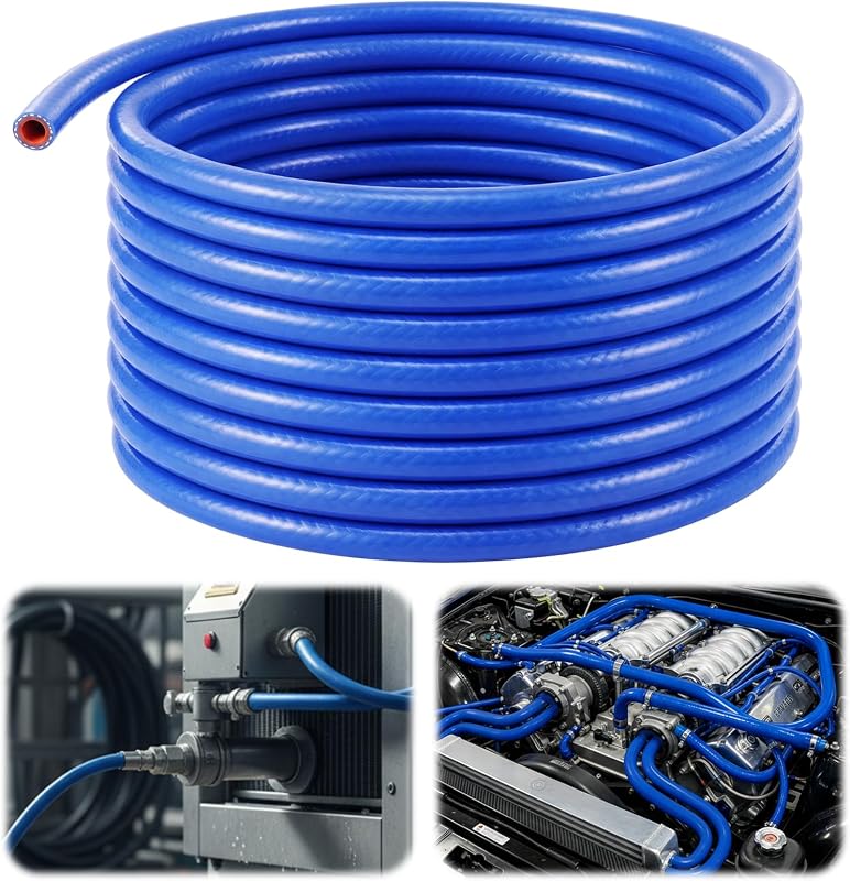 Mangueira de aquecimento de silicone Outus 8 mm para arrefecimento e radiador, azul – 7,62 m
