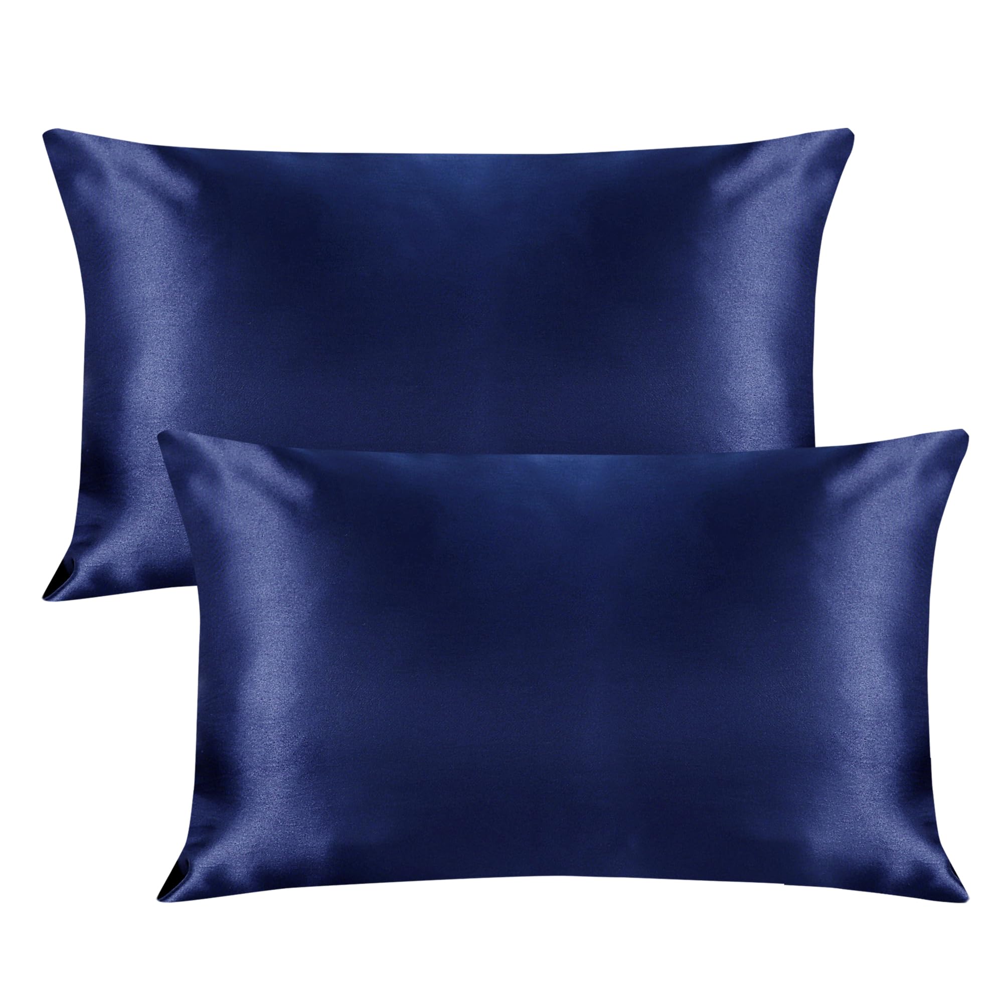 Satin Pillowcase for Hair and Skin 2 Pack, Softer than silk,Silky Pillow Cases Set