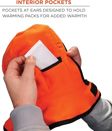 Miniatura 3 de Ergodyne N-Ferno 6867 - Forro de invierno para casco, aislado, forro polar, longitud de hombro, paquete de 2, color negro