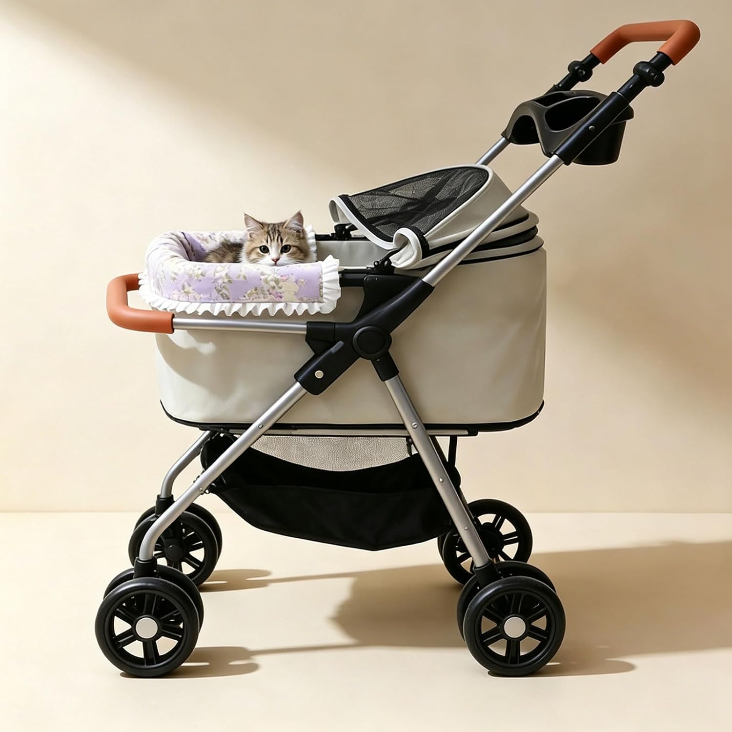 Pet Strollers Liners Pad Closures Removable Cover for Strollers Machine Washable and Durability Dog Mats