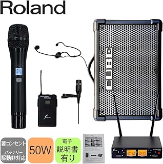Roland 簡易PAセット CUBE STREET EX (ワイヤレスピンマイク・ヘッドマイク/ハンドマイクセット)