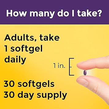 Nature Made Hair Growth Softgels, Clinically Studied Lustriva + Biotin, Vitamin C & A, Hair Growth Vitamins - Support Healthy Hair as You Age, 30 Softgels, 30 Day Supply