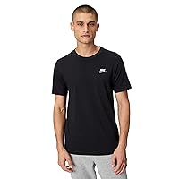 Nike M Nsw Club Tee Maglietta, Black White Dark Grey