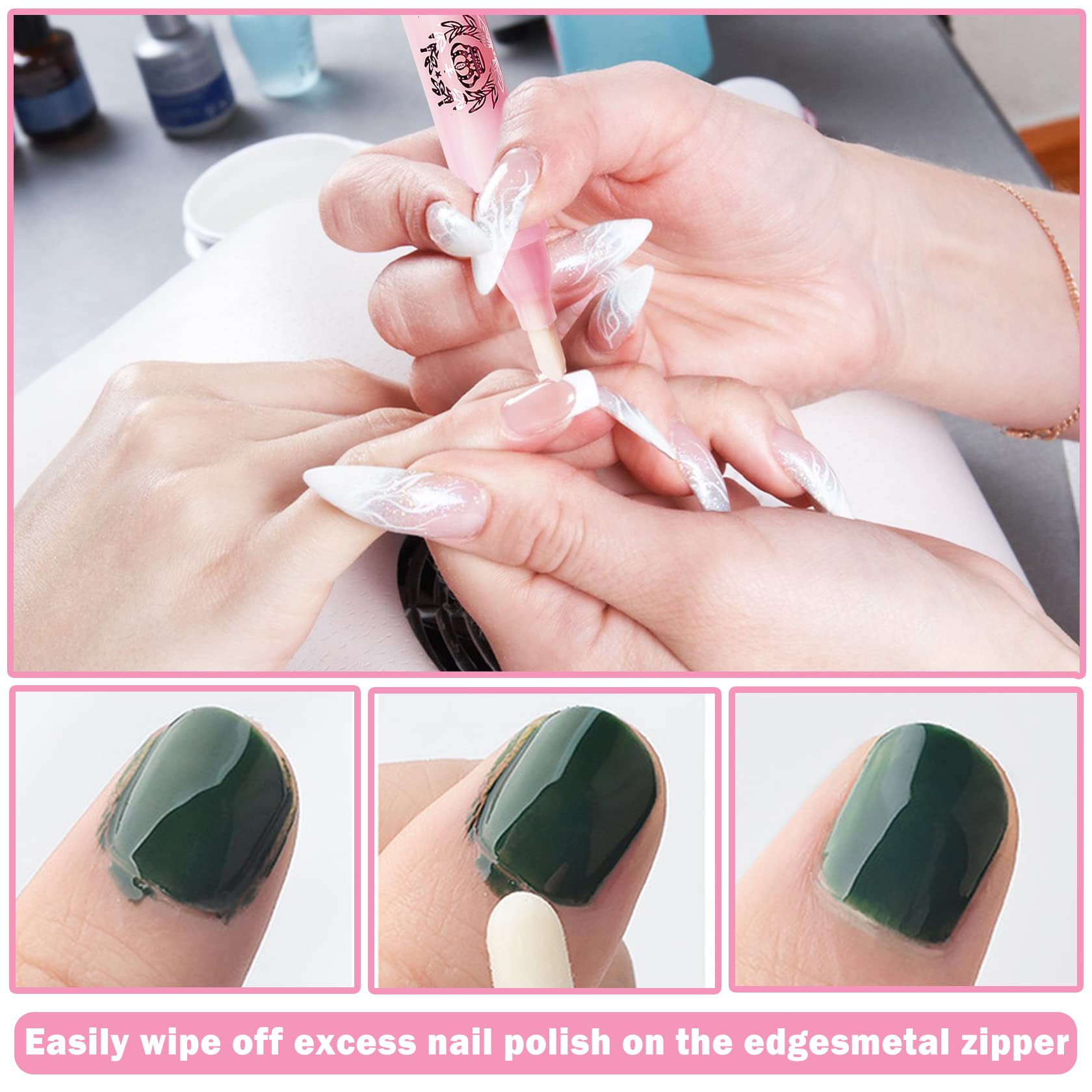 Pcs Nail Polish Remover Corrector Pen, Cuticle Clean Up Nail Edge  Cleaning Makeup Remover Pen for DIY Design or Salon Use