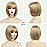 RENERSHOW Short Blonde Pixie Bob Wig with Bangs Mixed Blonde Wigs for White Women Straight Hair Synthetic Wigs for Daily Party