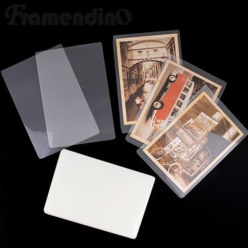 Miniatura 6 de Framendino, Paquete de 200 bolsas de laminación térmicas, bolsas de laminación transparentes, bolsas de plástico laminadoras de papel para fotos,