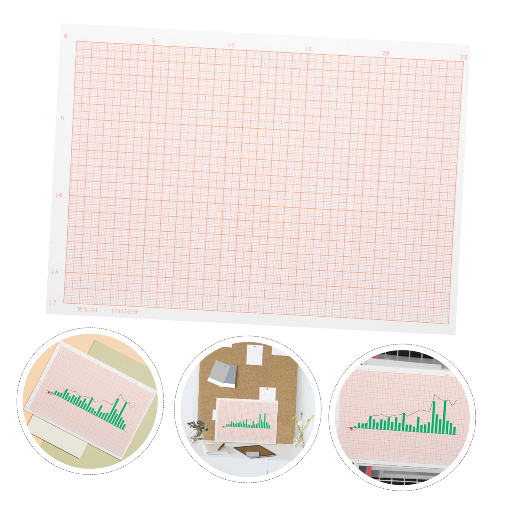 Artibetter Feuille de Papier Millimétré Rose 100 Feuilles pour Dessin Précis Calculs Peinture