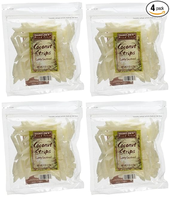 Trader Joe's Coconut Strips (Pack of 4)