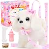 Tagitary Plush Toys Interactive Puppy Toy for Kids,Electronic Toy Dog That Walk and Bark,Tail Wagging, Fake Dog Toy with Leash,Perfect Easter Christmas Birthday Gift for Kids Toddlers