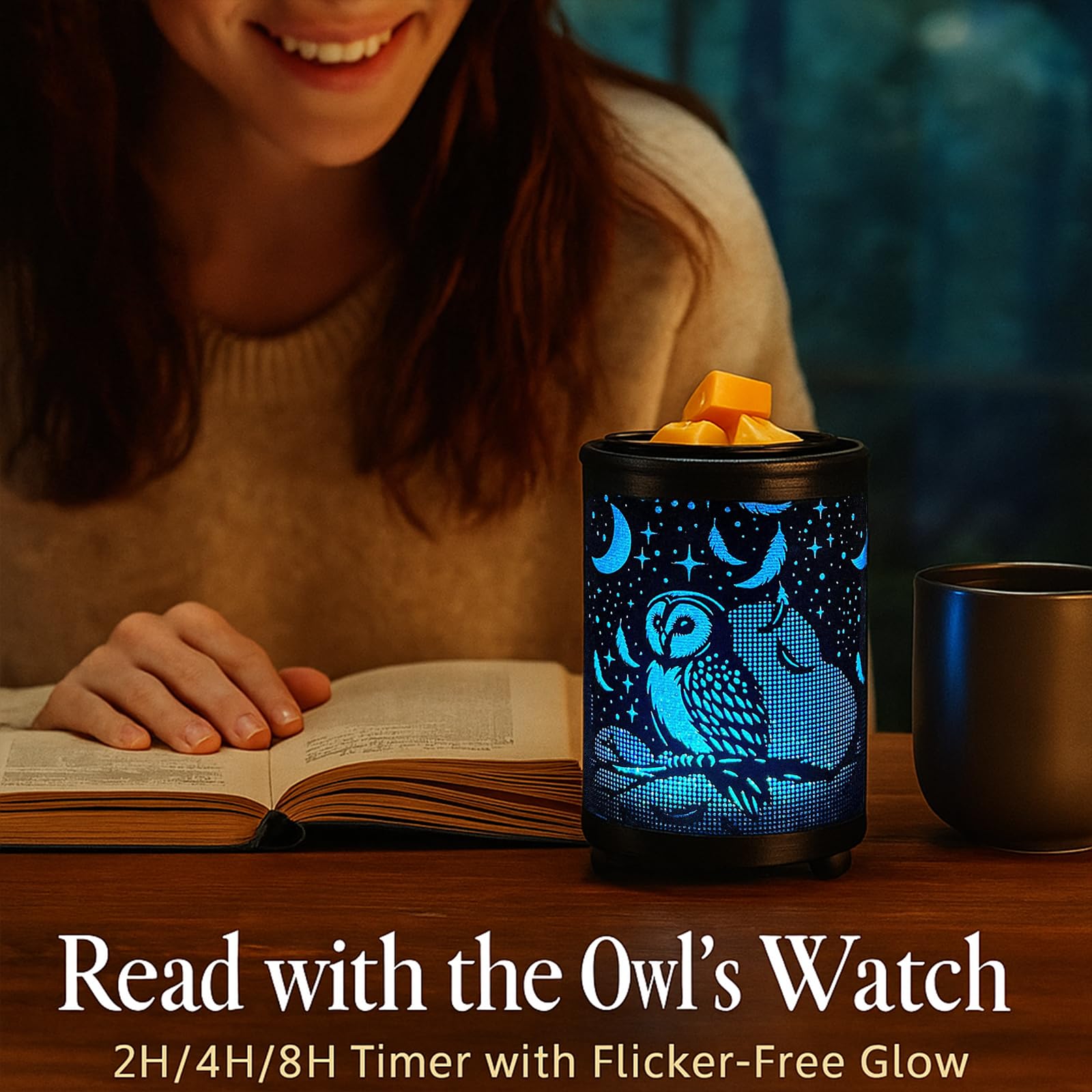 Leyoue Electric Wax Melt Warmer PTC Heating Plate with 7 Colors LED Changing Light Wax Warmer Fragrance Warmer for Home Office Gifts & Decor(): Owl