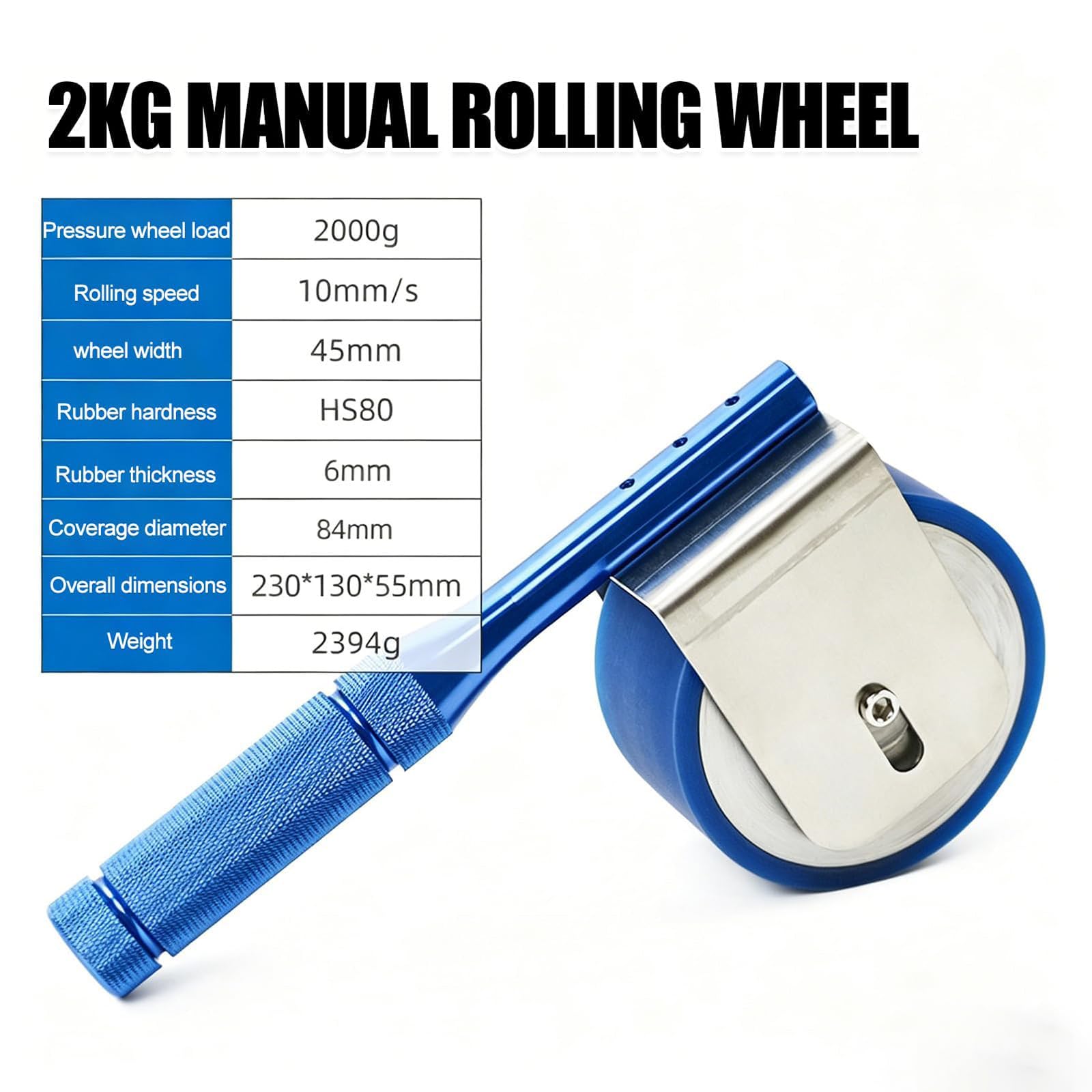 Rueda de presión de goma manual para pruebas de resistencia al pelado, rodillo de cinta adhesiva de 45 mm para prueba de fuerza de sujeción