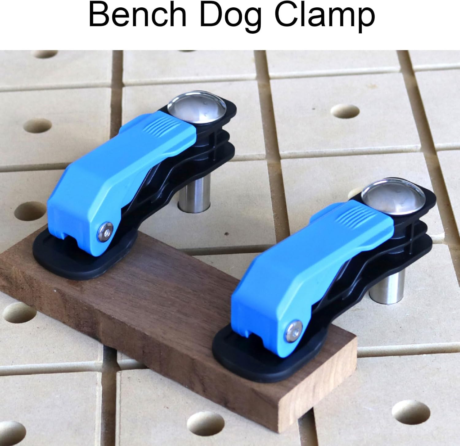 Luqeeg 2 Pcs Bench Dog Clamp, 20MM Dog Hole Clamp, Quickly Release Function Enhancing Stability Woodworking Bench Vise Workbench Stop for Various Woodworking Scenarios