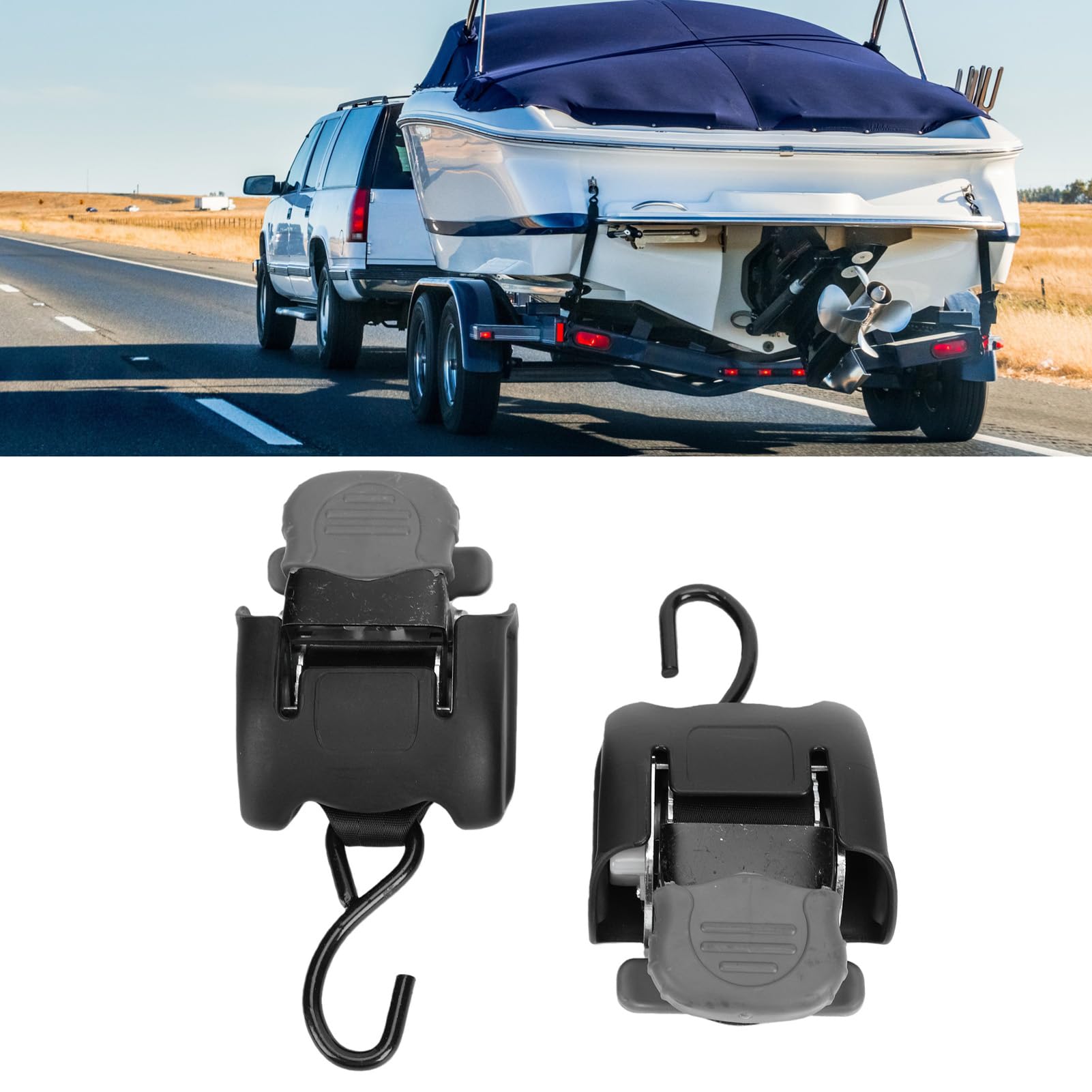 Haofy Bootsheck Zurrgurte, Spanngurte 1134 Kg 109 cm Set, for Bootsanhänger und Transom Sicherung
