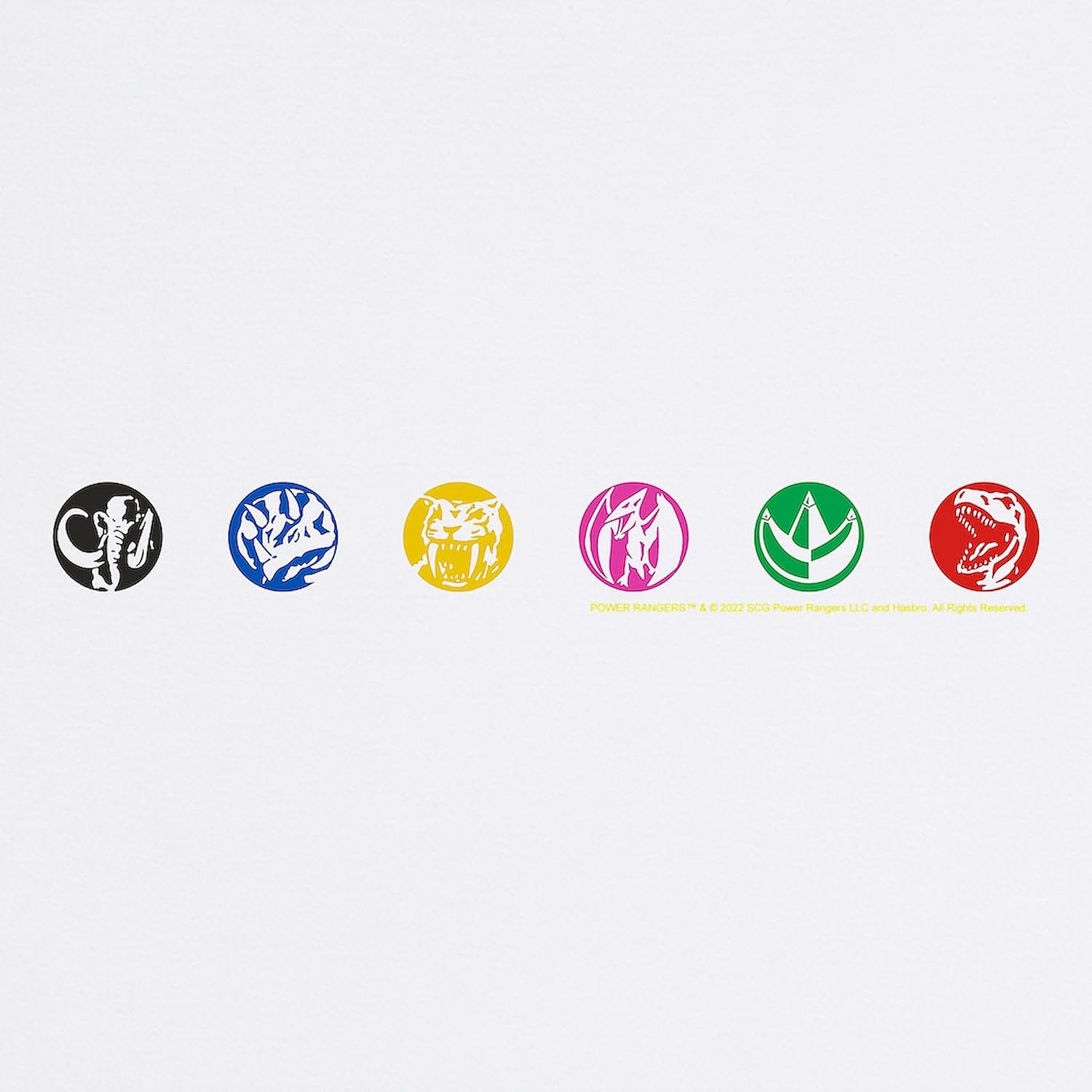 CafePress Power Rangers Dino Zord Emblems Non-Slip Rubber Gaming Mousepad