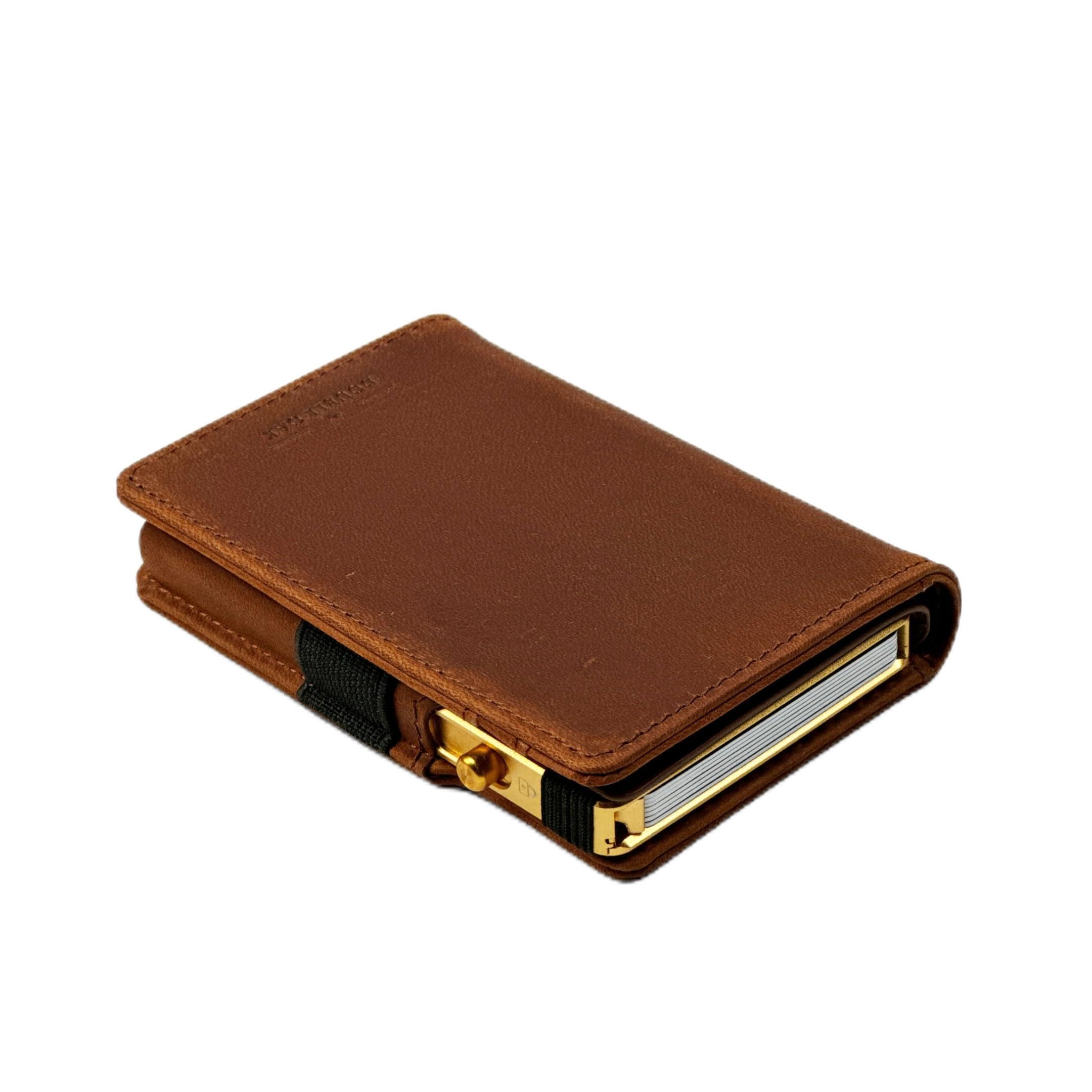 Pop-up Wallet | RFID Blocking Leather Minimalist Wallet | Slim Wallet for Men | Top Grain Leather, Holds up to 10 Cards Plus Cash…