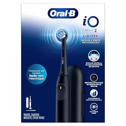 Miniatura 10 de Oral-B iO Simple Clean - Cepillo de dientes eléctrico recargable con 1 cabezal de cepillo de cuidado suave y 1 funda de viaje negra, sensor de Negro