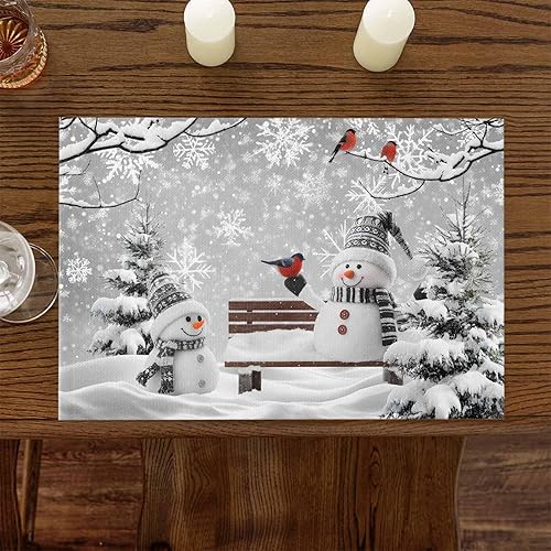 Vista 164 de Juego de 6 manteles individuales rojos para el día de San Valentín, diseño de corazón de San Valentín, resistentes al calor, lavables, manteles