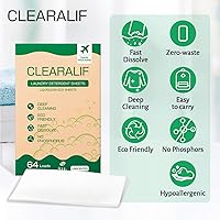 Vista 63 de CLEARALIF Laundry Detergent Sheets, Orange, 64 Load, CLEARALIF Laundry Detergent Strips Eco Friendly & Hypoallergenic