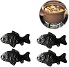 4pcs Iron de Fish, Iron Deficiency, Iron de Fish, Set of 4 Durable Iron Material for Daily Cooking and Outdoor Use A157-4