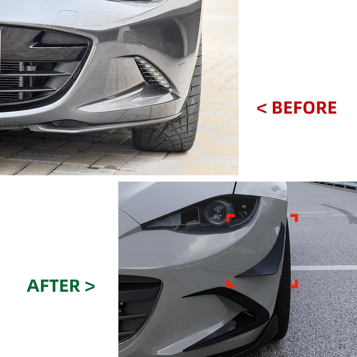 Front Side Air Vent Trims For Mazda Miata MX-5 2016-2025 Black