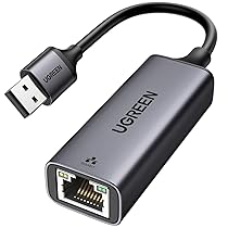 UGREEN Adattatore Ethernet USB 3.0 Gigabit 1000 Mbps Convertitore Lan RJ45 in Alluminio Compatibile con Switch Windows Mac OS Linux Mi Box