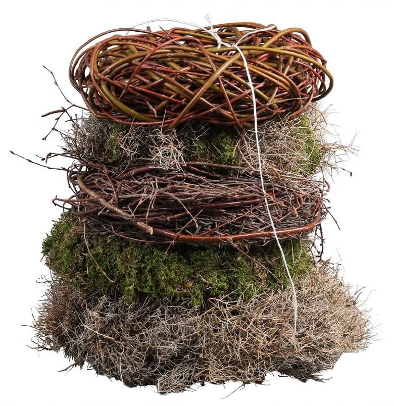 Deko Naturkranz-Set 30cm - 5er Mix aus Holz & Naturfasern - Handgefertigte, vielseitige Kränze zum Basteln & Dekorieren - Ideal für Frühling, Herbst & Advent (5 Stück - Ø 30 cm)