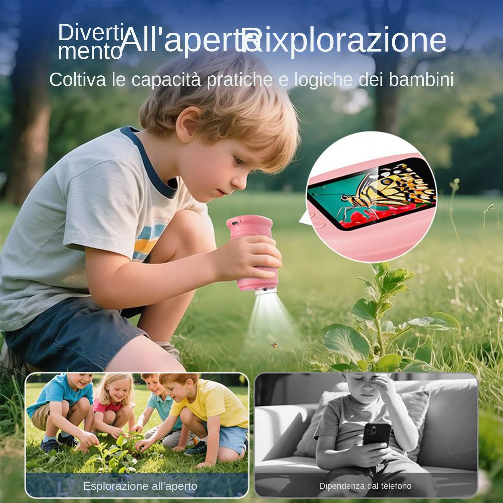 Microscopio Digitale per Bambini Giocattoli Scientifici Educativi