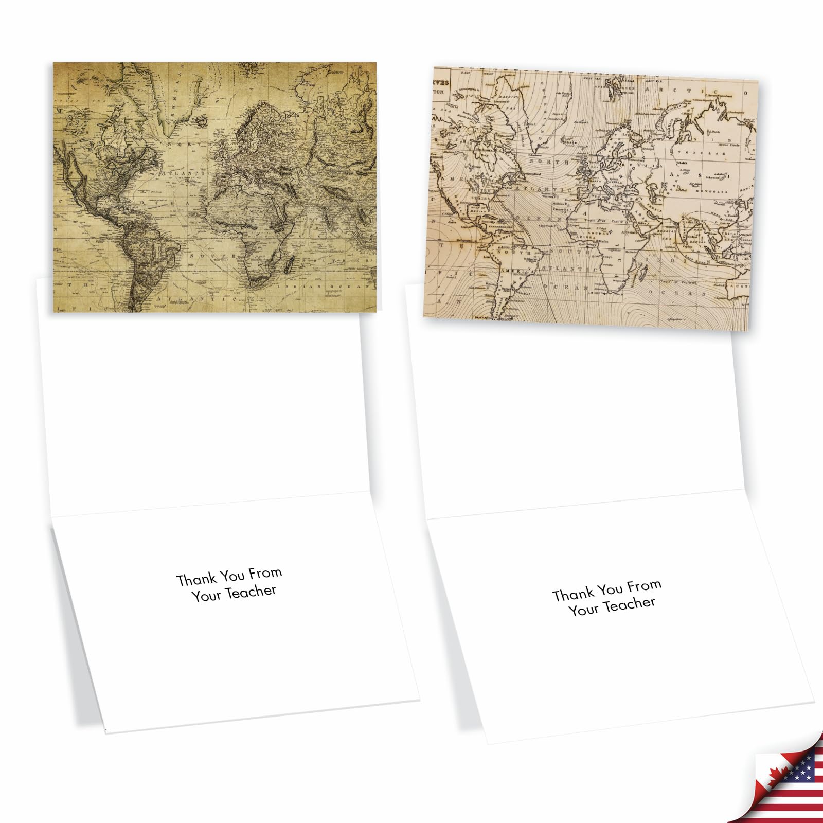 Am3076ftg-b6 X 6 carte Quêtes : 36 à partir de Teacher Teacher TY, cartes de remerciement avec enveloppes assorties. (6 chaque, DE 6 modèles différents)