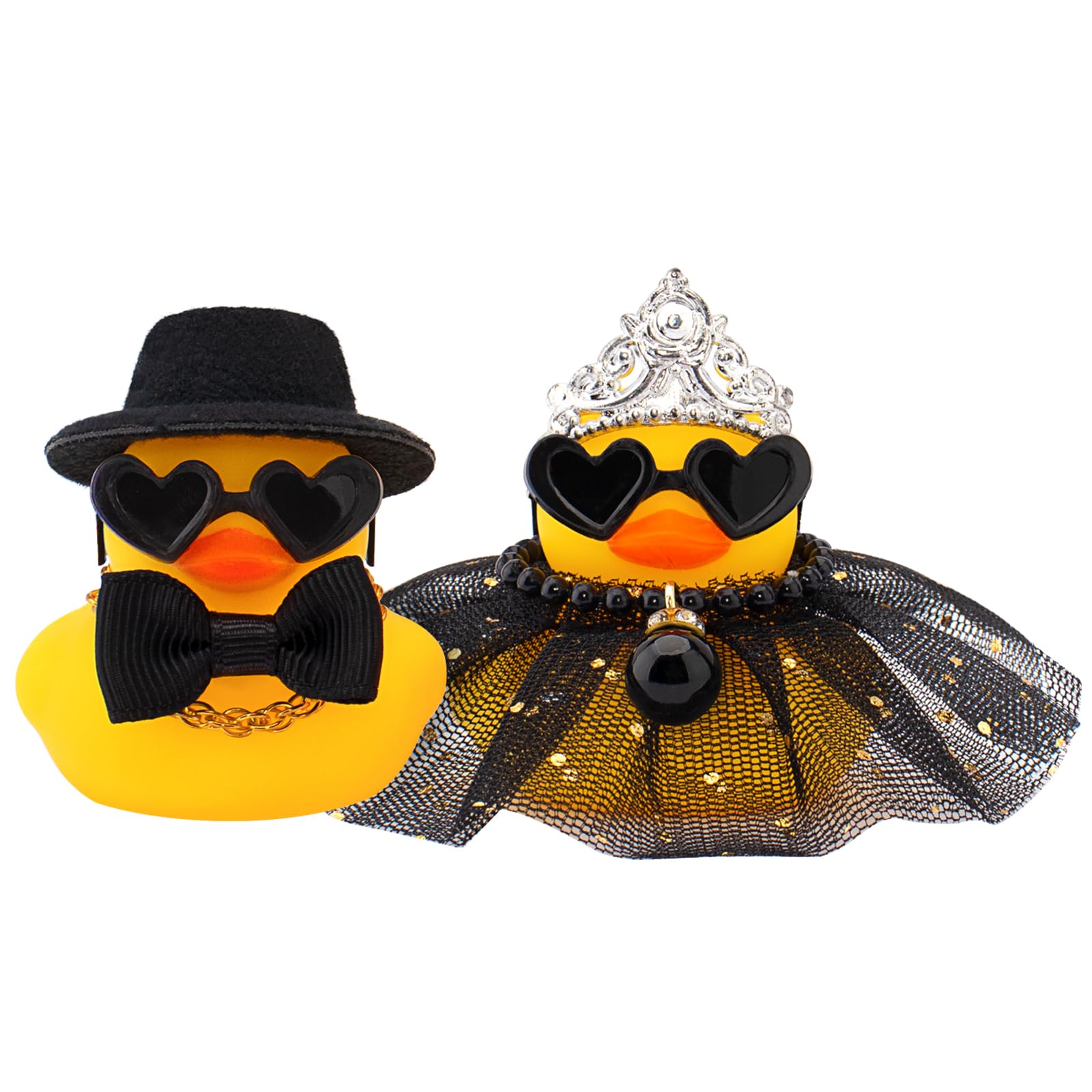 Juego De 2 Patitos De Goma Para Boda, Novio Y Novia, En Blanco Y Negro, Ideales Para Decoración Y Despedidas