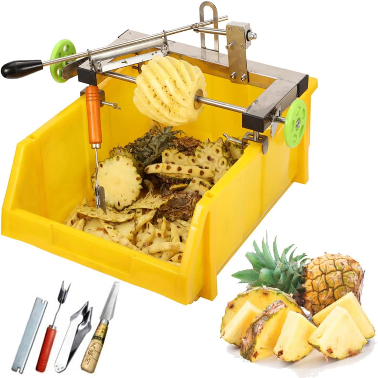 Großer Ananasschäler, effizientes Obstschäler für 30–36 cm Ananas, Küchenschneider und Entkerner