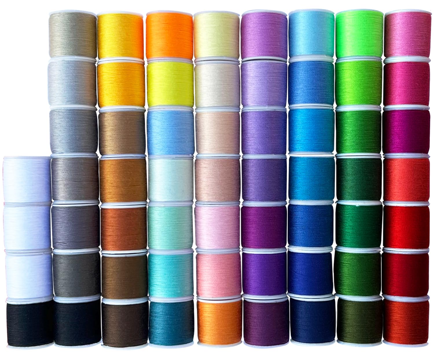 60 spools Sewing Thread Kits Polyester for Hand & Machine Sewing Total 6000yards