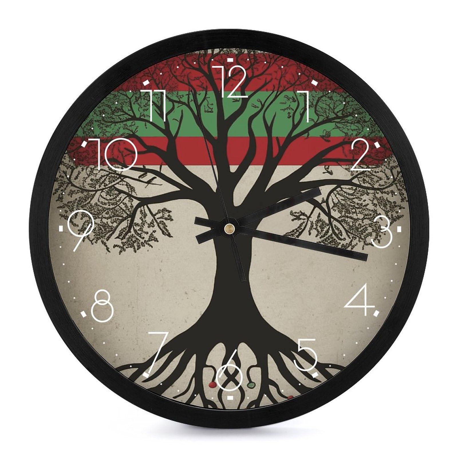 Horloge murale personnalisée palestinienne 25,4 cm mécanisme silencieux quartz