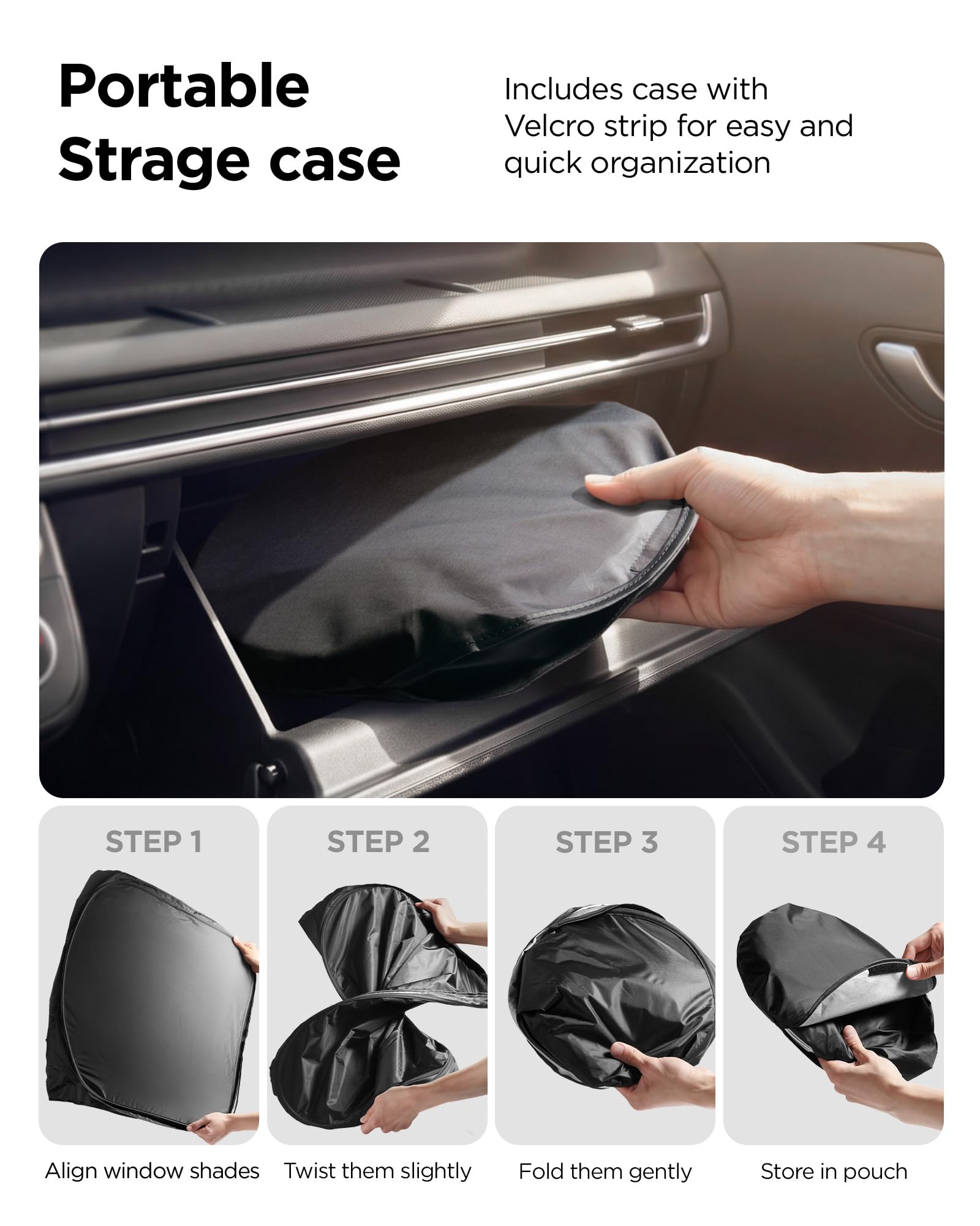Spigen Parasole Pieghevole Universale per Parabrezza Interno Auto [Custodia Inclusa] Contro Raggi UV e Calore, Parasole Anteriore per Hatchback e Berline (140 × 80 cm)