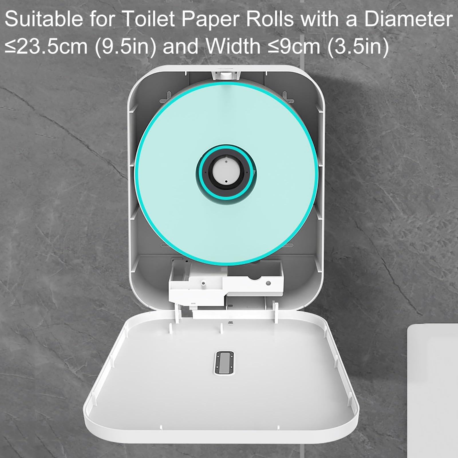 Dispensador Papel Higienico, Automático Dispensador Papel Secamanos | Comercial, con Cerradura Antirrobo