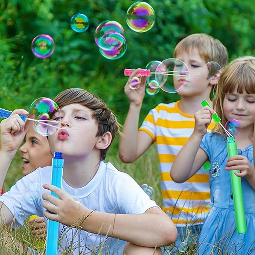 Miniatura 6 de ShyLizard 24 varitas de burbujas para recuerdos de fiesta, varita de burbujas a granel de 15 pulgadas para niños, fabricante de burbujas para