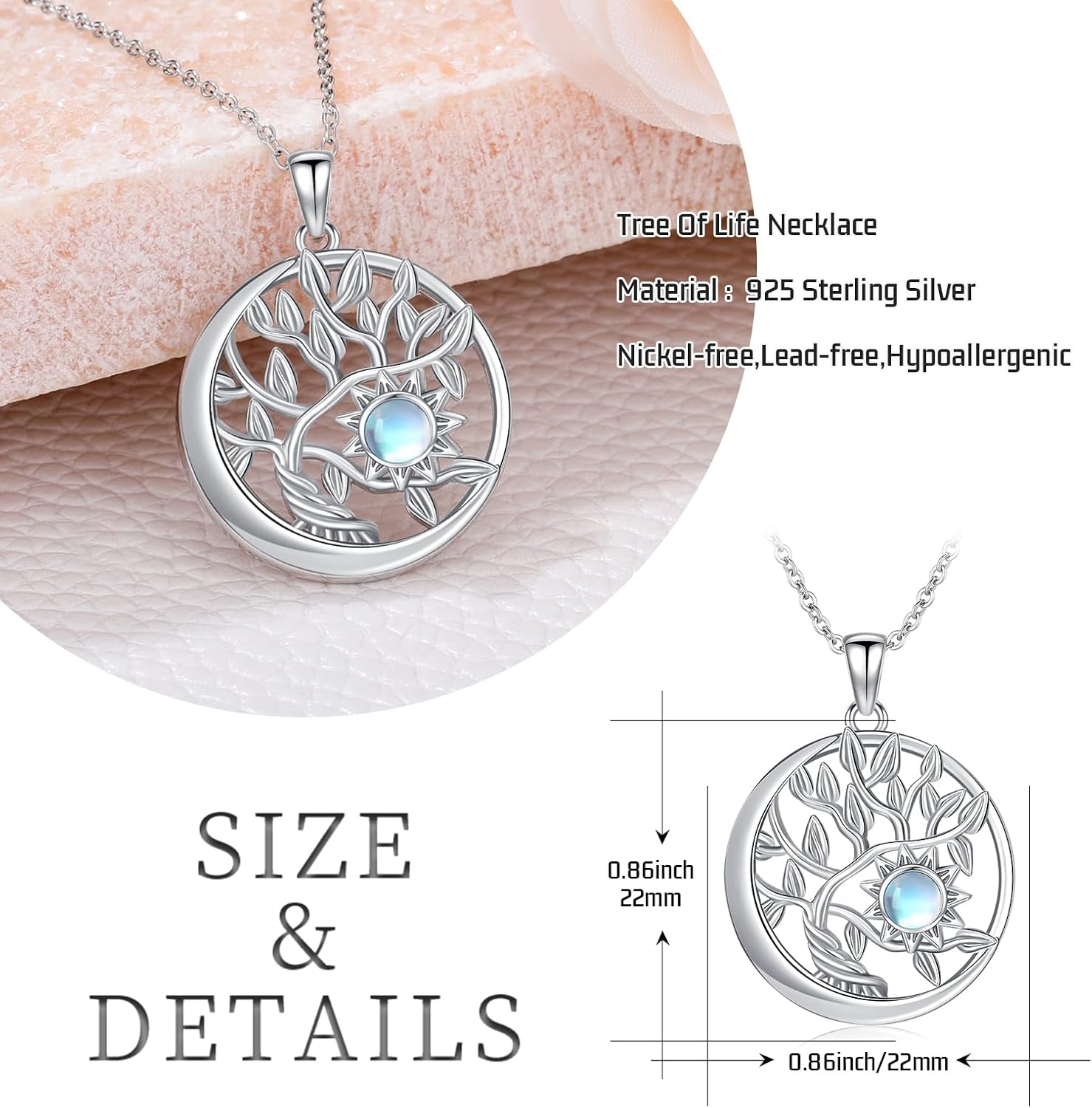 925 Sterling Silver Necklace for Women Christmas Birthday Gifts
