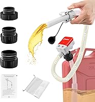 Vista 1 de Saker Bomba de transferencia de combustible alimentada por batería, bomba de combustible portátil automática con parada automática, manguera extra
