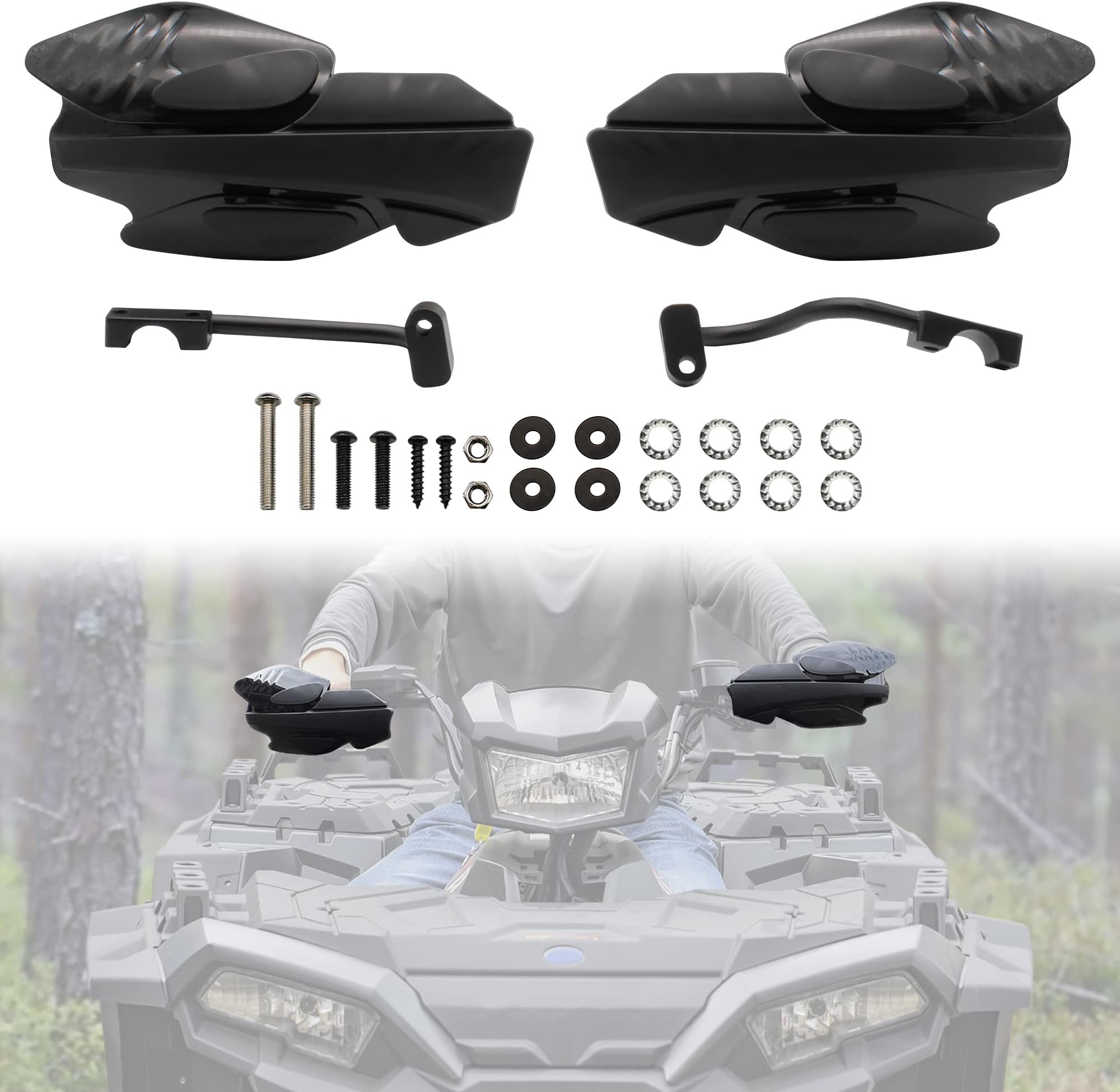SAUTVS Handguards with Mount Brackets Kit for Polaris