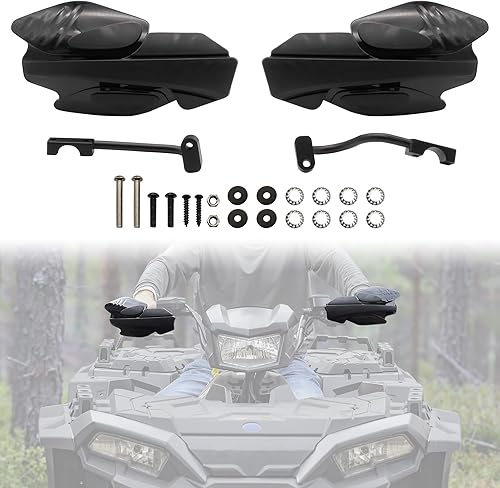 SAUTVS Kit de paramanos con soportes de montaje para Polaris Sportsman Scrambler 400 450 570 850 XP 1000 2007-2025 Accesorios protectores de mano