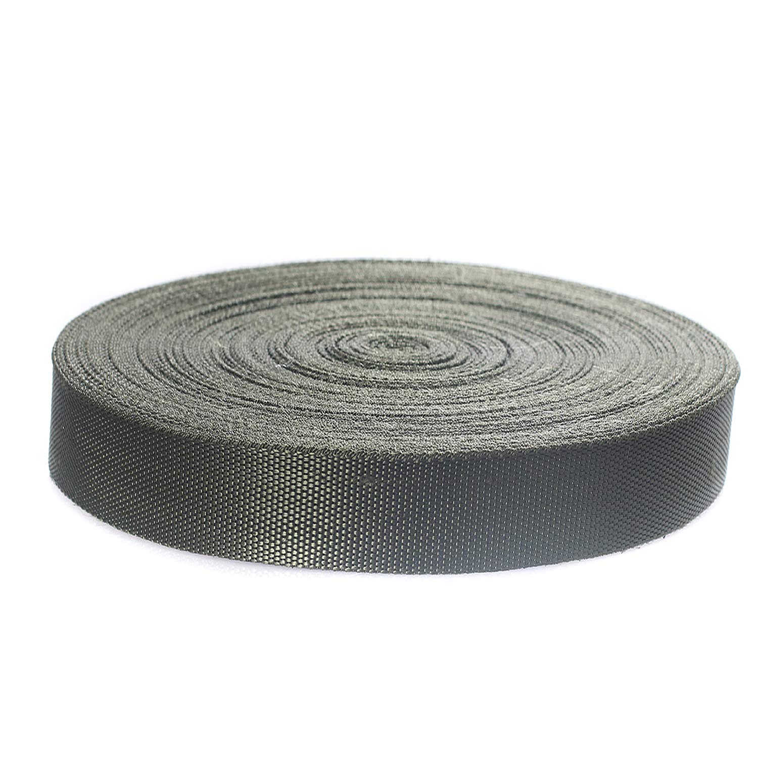 50 Meter x 50mm Polypropylene Webbing Strap - 1,4mm thick - Multi-purpose PP webbing Tape for DIY Craft Backpack Strapping Apron Bunting Bags Belts Slings etc, TKB5072 khaki