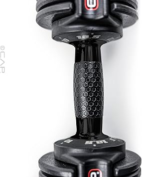 CAP ADJUSTABELL Adjustable Dumbbell Weights - Singles & Pairs | 12.5 lb, 25 lb & 55 lb | Multiple Handle Options