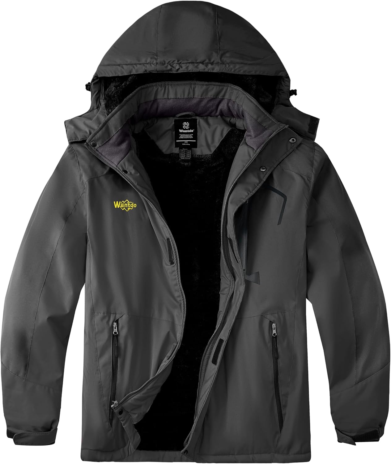 wantdo Men's Big and Tall Ski Jacket Winter Coat Waterproof Snow Jacket