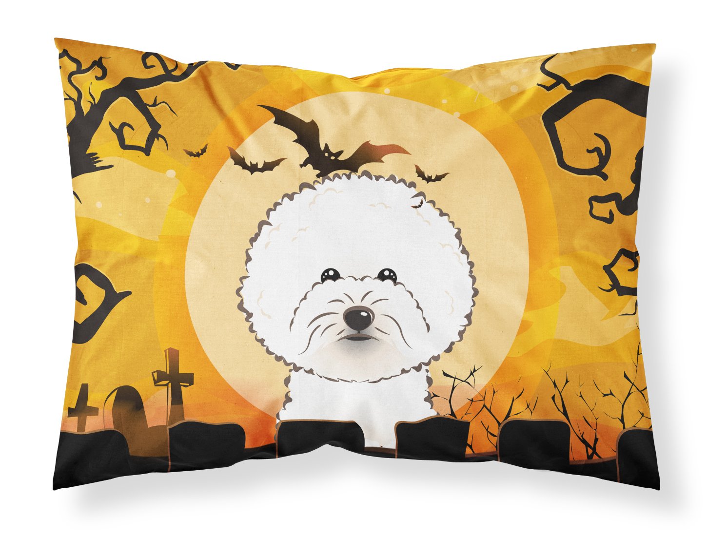 Taie d'oreiller Bichon frisé lavable grand format pour literie propre