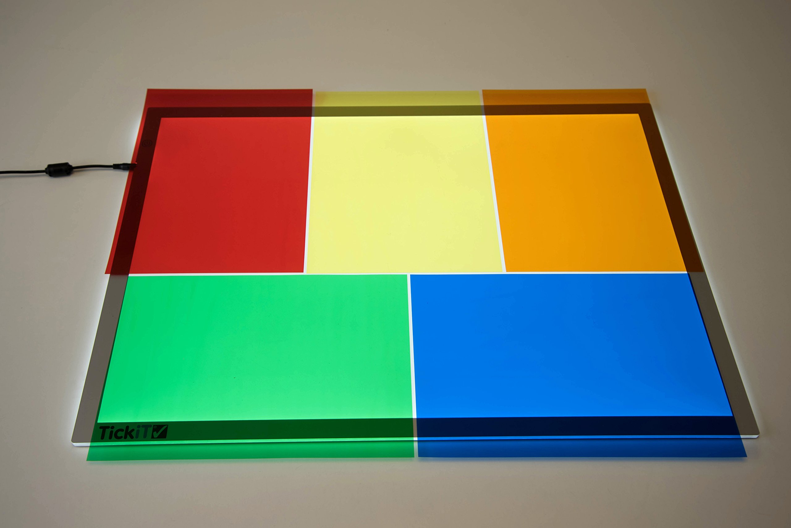 TickiT 48002 Acetate Colour Sheet (Pack of 5)