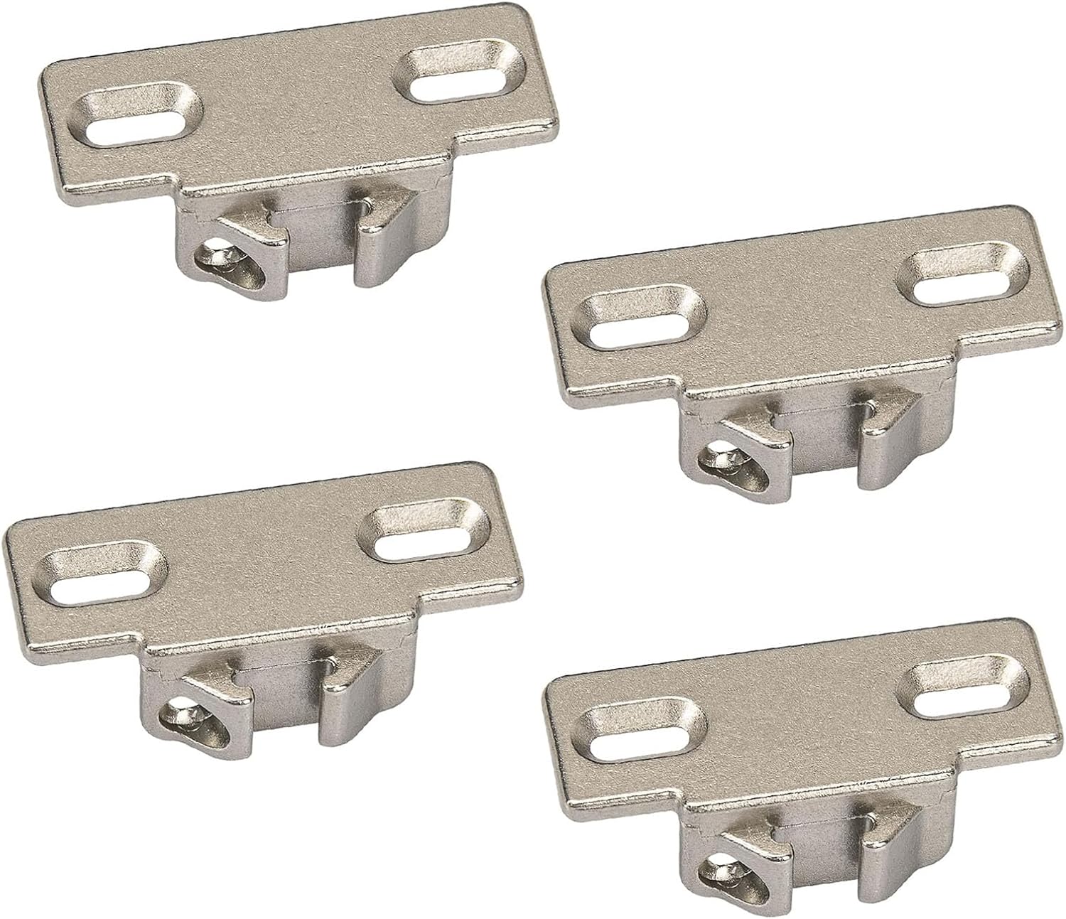 Hinge Mounting Plate Replacement for Blum 1 3/8" Overlay Compact 33 110 Degree, Face Frame Edge Mount Plates for Blum Cabinet Hinges, Self Closing, Nickel Finish (Pack of 4)