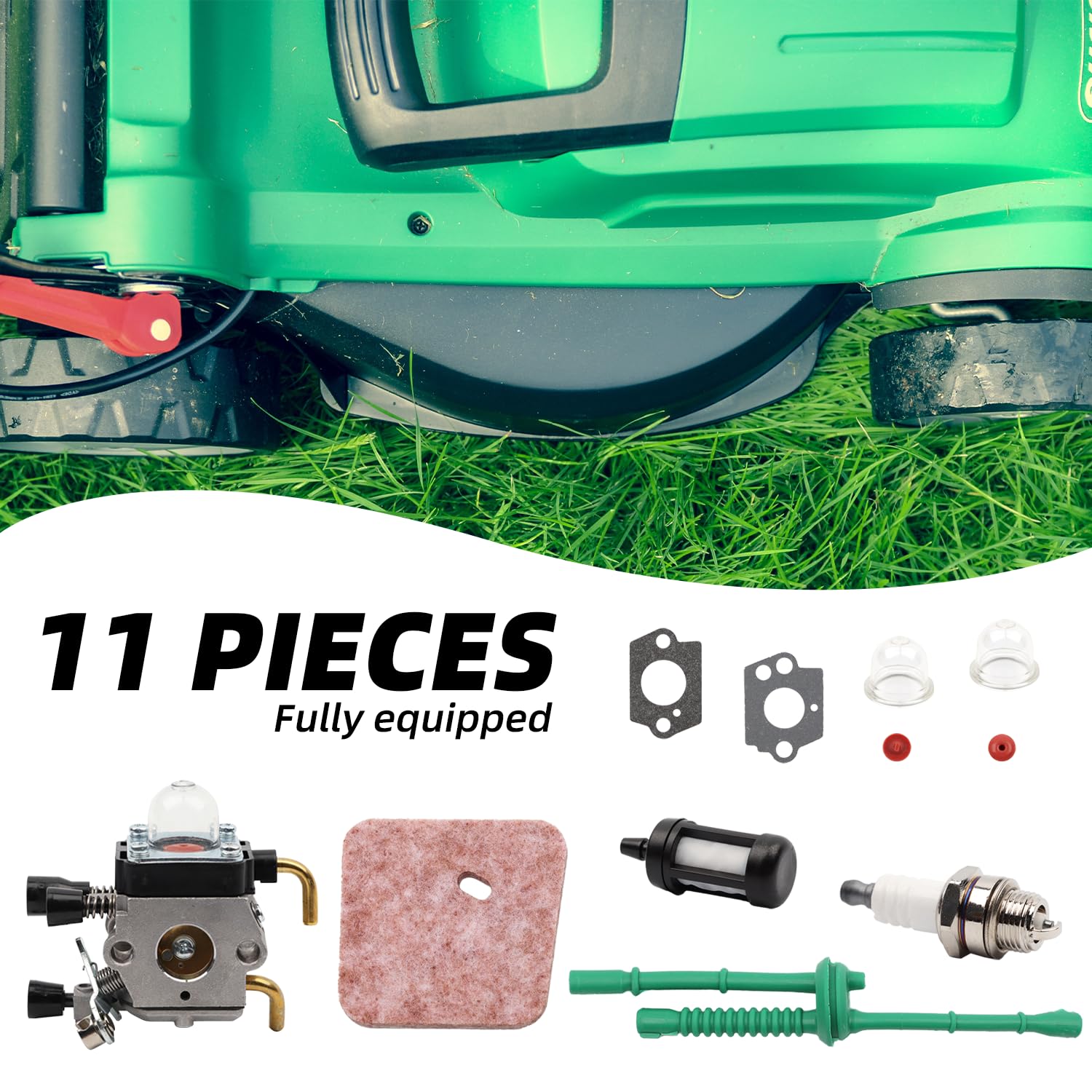 kit carburatore per STIHL FS55 FS55R FS55RC FS38 KM55 HL45 KM55R filtro aria kit driver carburante kit candela SETTE CONFEZIONI