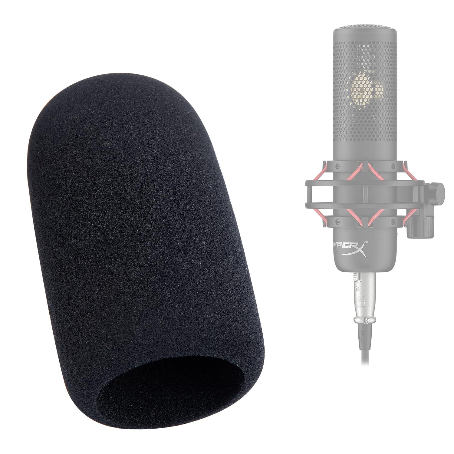 SUNMON Pare-Brise Mousse pour Microphone HyperX ProCast, Housse Mousse pour Microphone Réduit Bruit, Améliore Qualité du son, Filtre Anti-Pop pour Microphone pour HyperX ProCast