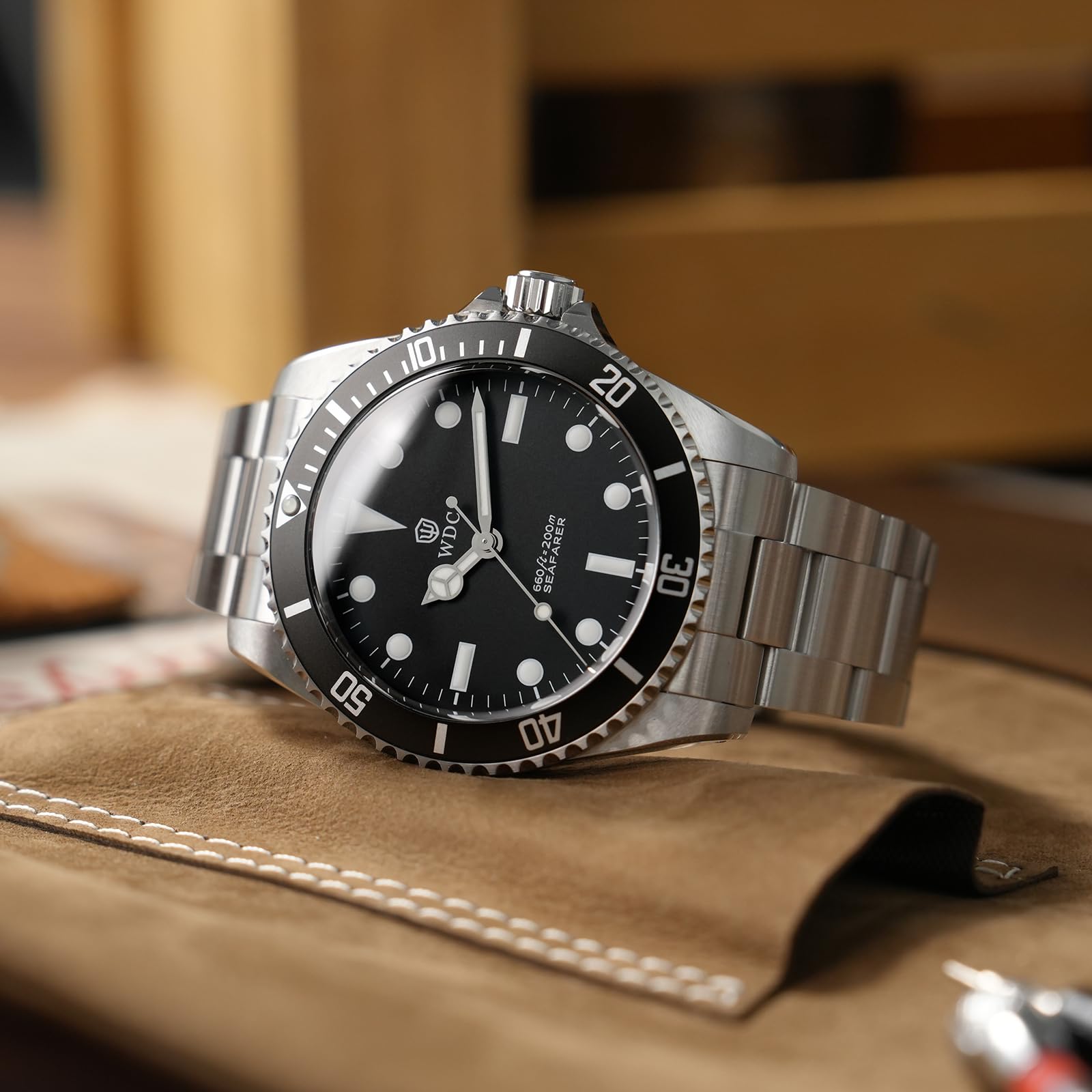 watchdives WD5513Q Orologio subacqueo da uomo, vintage, giapponese, VH31, Sweep Second, movimento al quarzo, orologio subacqueo di lusso, 40 mm, vetro zaffiro bombato, impermeabile 20 bar