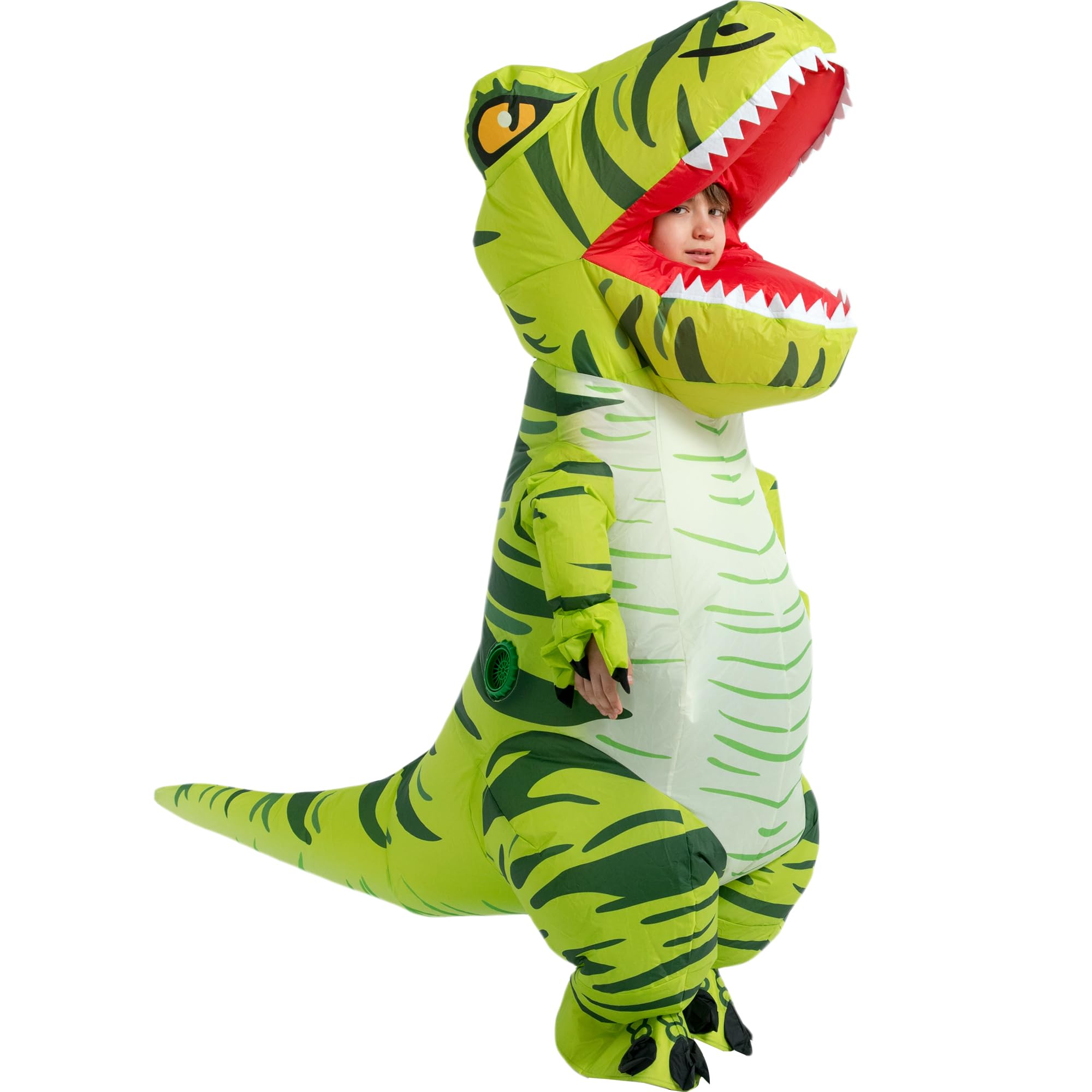 RQUXMT Blow Up Trex Costume,Inflatable Costumes for Kids,Inflatable Dinosaur Costume,Halloween Costumes for Boys/Girls