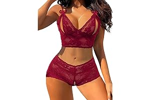 Sultry Crotchless Floral Lace Lingerie